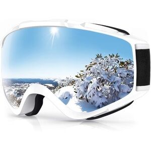 White Ski Goggles